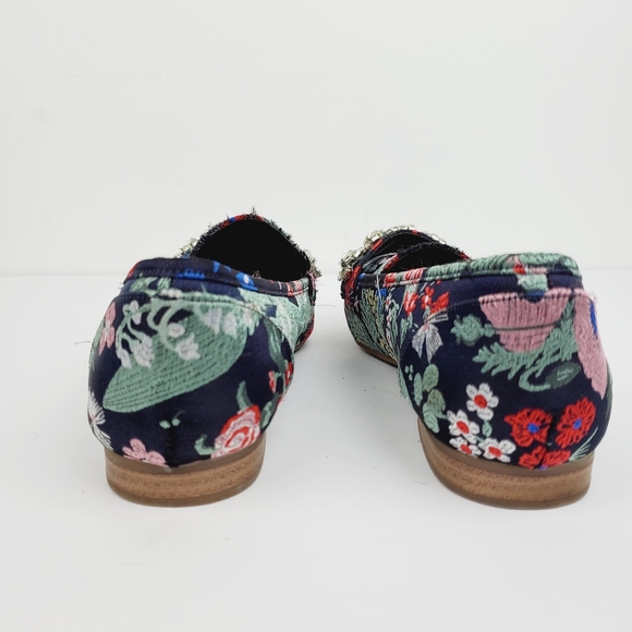 Shoedazzle Cathleen Rhinestone Floral Flat 7.5 - Picture 9 of 10